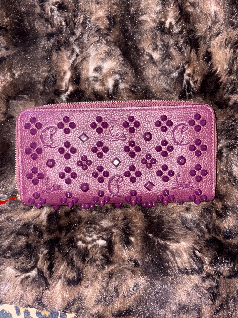 NWT Christian Louboutin Panettone Wallet in Merlot - Full Set & Pristine - Picture 5 of 8